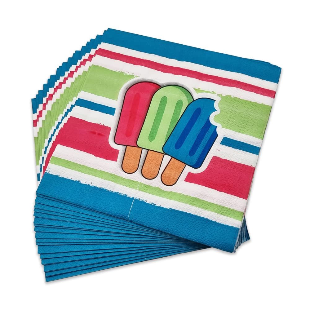 Paper Napkins Pack of 18 33cm x 33cm Enjoy Mess Free Summer for Easy Clean Up After Guests