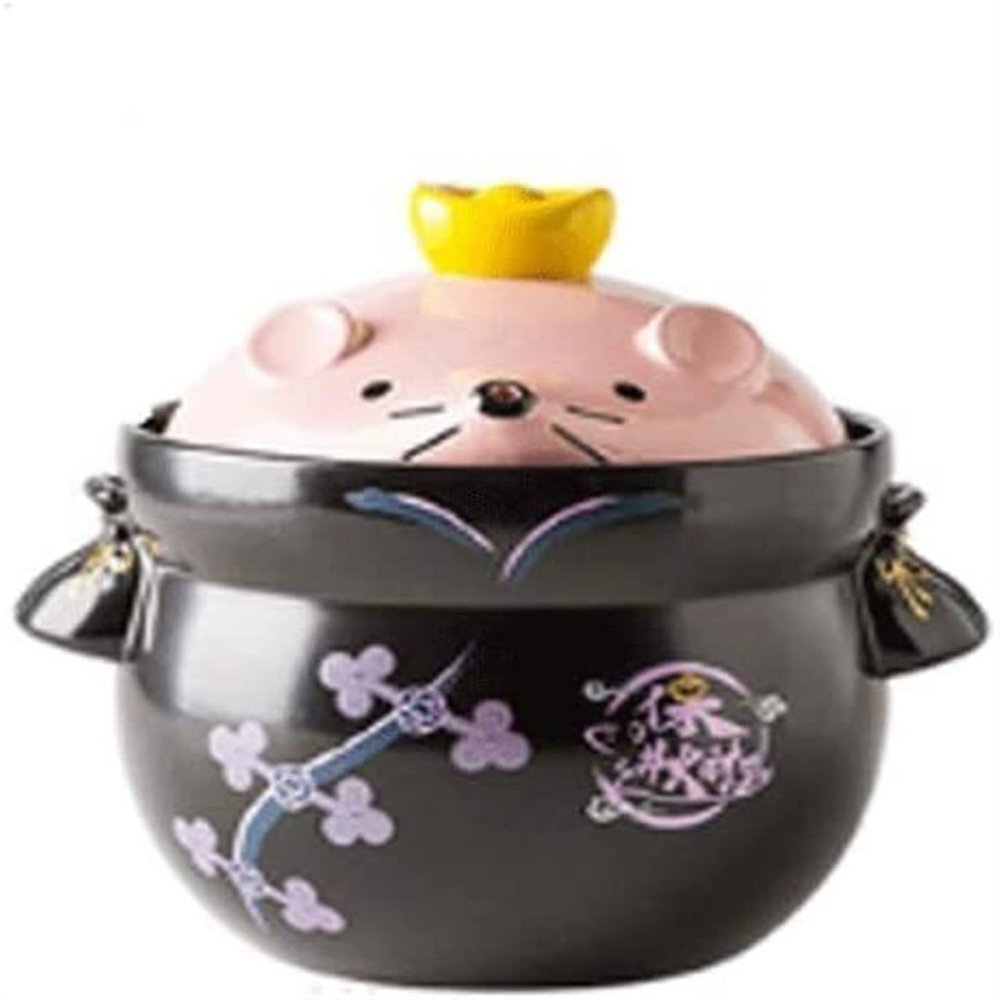 Casserole Cute Shape Uniform Heating Heat Preservation and Storage Comfortable Grip (Color : A)