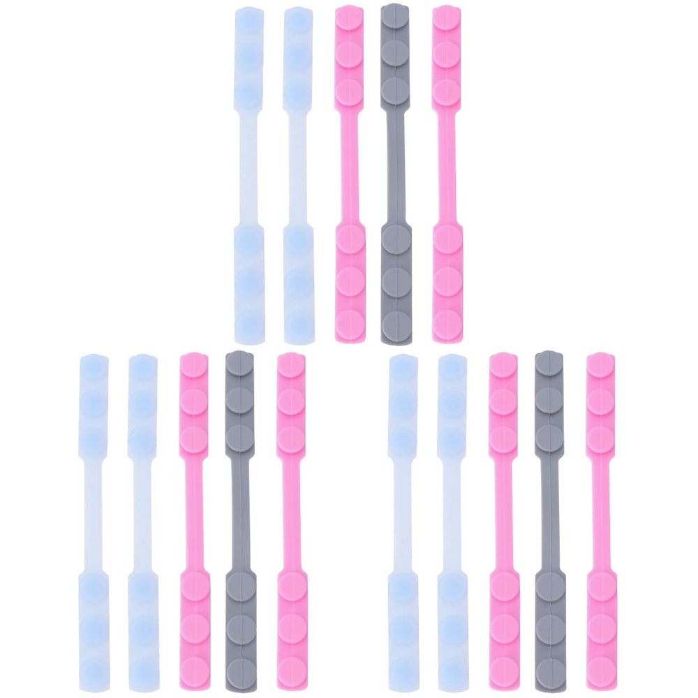 FOMIYES 15pcs Hook Adjustable Extention Hook Reusable Earband Style Extension Buckle for Ear Protects Your Ears Random Color
