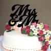 Mr Mrs Mr & Mrs Wedding Anniversary Cake Topper Customize Retro Bride & Groom Cake Topper For Bridal Shower Bachelorette Party Decor Bachelorette Gifts Acrylic Black view 3