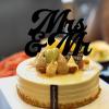 Mr Mrs Mr & Mrs Wedding Anniversary Cake Topper Customize Retro Bride & Groom Cake Topper For Bridal Shower Bachelorette Party Decor Bachelorette Gifts Acrylic Black view 4