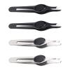 4 Pcs Stainless Steel Eyebrow Tweezers Non-Slip Grip Slant Tip Tweezers Hair Removal Makeup Tools for Shaping, Plucking Facial Hairs view 1