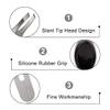 4 Pcs Stainless Steel Eyebrow Tweezers Non-Slip Grip Slant Tip Tweezers Hair Removal Makeup Tools for Shaping, Plucking Facial Hairs view 3