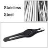 4 Pcs Stainless Steel Eyebrow Tweezers Non-Slip Grip Slant Tip Tweezers Hair Removal Makeup Tools for Shaping, Plucking Facial Hairs view 4