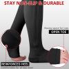 Ailaka Zipper 15-20 mmHg Compression Socks for Women Men, Knee High Open Toe Support Graduated Medical Varicose Veins Hosiery for Edema, Swollen, Pregnancy, Recovery (1 Pair) view 4