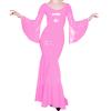 Women Dress Floor Length Dresses for Women Vinyl Party Sexy Costumes,Pink,4XL view 1
