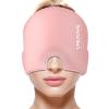 ONLYCARE Migraine Relief Cap, Upgraded Odorless Migraine Ice Head Wrap, Relief for Migraine, Pink view 1