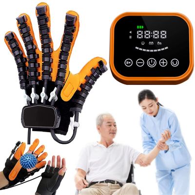 Strengthen Rehabilitation Robot Gloves, Stroke Hemiplegia Hand Splint Finger Orthosis, for Hand Dysfunction Patients,Left Hand-L code