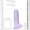 8" Realistic Purple Supplies with Suction Cups, Flexible and Stretchy, Waterproof for Men and Women. view 2
