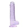 8" Realistic Purple Supplies with Suction Cups, Flexible and Stretchy, Waterproof for Men and Women. view 3