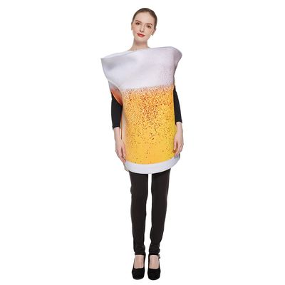 Megartico Halloween Adult Beer Mug Costumes for Couple Women Funny Food Costume Oktoberfest Onesie Costumes for Men