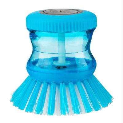 Celino Compact Kitchen Sink Soap Dispenser With Cleaning Brush Dish Washing Scrubbing (Blue)