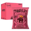 Howdah Indian Snacks Tandoor Chilli - Crunchy Ribbon Crisps with Dry Exotic Spices, Zesty Ancient Grain Snack Share Bags or Party Food Snacks - With Aromatic Cumin & Tandoor Spices - 35g (Pack of 18) view 1