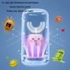 Children's U-Shaped Electric Toothbrush Ultrasonic Children's Electric Toothbrush Silicone Rechargeable Children's Toothbrush Cartoon (Color : Pink) view 2