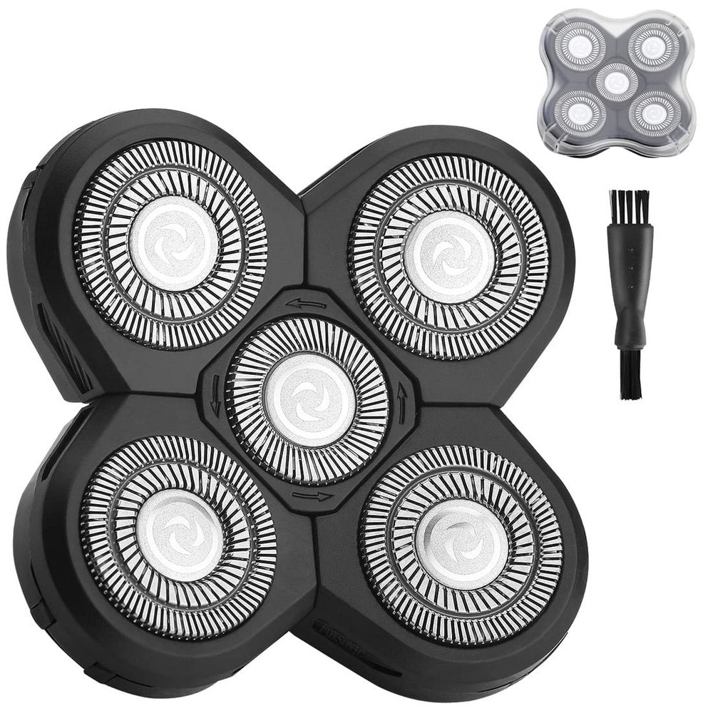 FOXSONIC Upgraded 5 Blades Shaver for Head shaver, 5D Men's Electric Shaver Replacement Heads for Many Main Brands Bald Men Head Shaver Blades