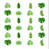 24 edible giraffe jungle leaves leaf kids childrens party decorations Iced/Icing Cupcake Topper Edible Fairy Cake Bun Toppers Round view 3
