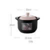 Ceramics Casserole Soup Pot Spodumene Saucepan Cooking Utensils Fire Heat Resistant Household Kitchen Supplies (Color : B) view 3