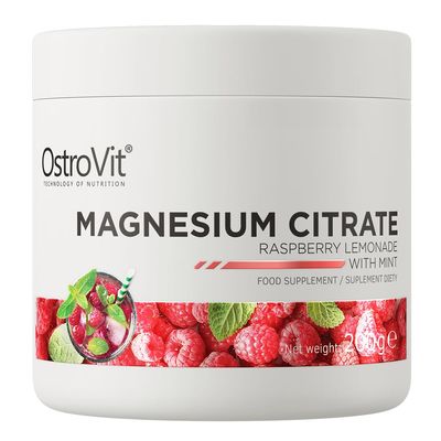 OstroVit Magnesium Citrate, Raspberry Lemonade with Mint - 200g