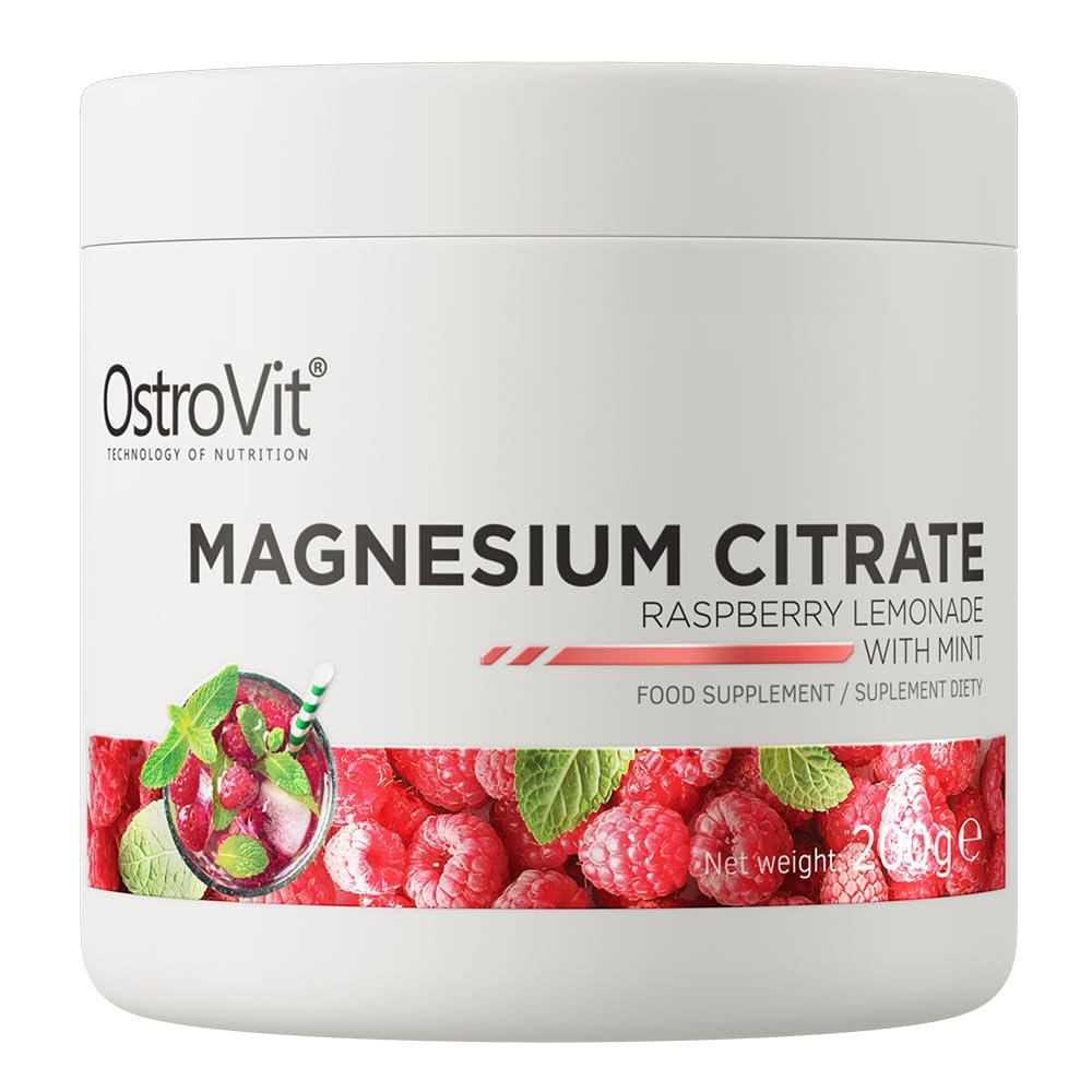 OstroVit Magnesium Citrate, Raspberry Lemonade with Mint - 200g
