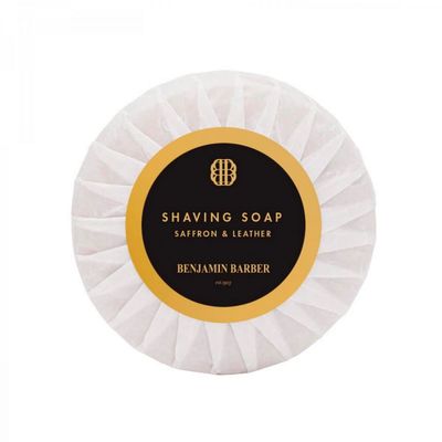 Benjamin Barber Shaving Soap Saffron & Leather 50 g - Shaving soap with a masculine scent that gives a rich lather