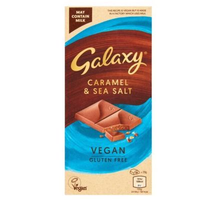 Galaxy Vegan Caramel & Sea Salt Bar 100gr x 3 Pack