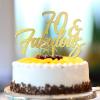 70th Happy Birthday Party Decorations Happy Birthday Cake Toppers 70 & Fabulous Custom Name Any Age Number Seventy 70 Years Old 70th Anniversary Birthday Keepsake Gifts For Men Women Glitter Gold 6in view 2