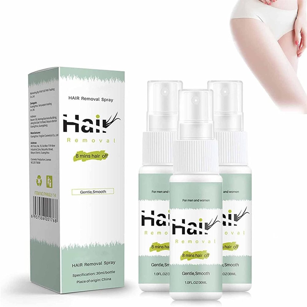 2022 New Semi-Permanent Hair Removal Spray 8 Minutes Hair Removal Spray Non-Irritating Hair Inhibitor Painless Hair Removal Spray for Any Skin Types