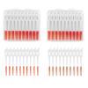 80pcs Tooth Floss Picks Interdental Brushes Flosser Sticks with Storage Case for Brush Tool Toothpick Tooth Cleaner Interdental Floss Sticks Toothpick Cleaning Tool Daily Cleaning Teeth (Orange)