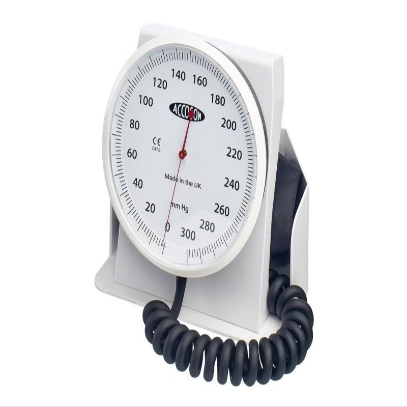 Accoson 6 inch Aneroid Sphygmomanometer Desk Model with Wide Range Cuff (0339)