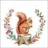 20 Squirrel Napkins Collectible for Winter Animals Animal Motif Autumn Autumn Napkins Christmas Forest Table Decoration Craft Decoupage Napkin Technology 33 x 33 cm view 1