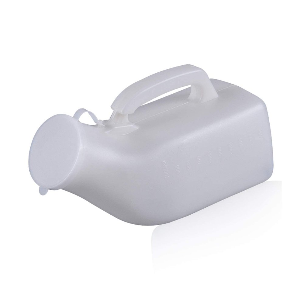 1000ml/34oz Male Portable Urinal Pee Bottles Home Urinal Potty for MenWhite/Blue(Color:Blue) Happy