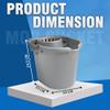 16 Litre Deluxe Mop Bucket 16L Plastic Floor Cleaning Bucket with Removeable Wringer Attached | Easy Grip Carry Handle (Silver/Grey) view 2