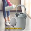 16 Litre Deluxe Mop Bucket 16L Plastic Floor Cleaning Bucket with Removeable Wringer Attached | Easy Grip Carry Handle (Silver/Grey) view 4