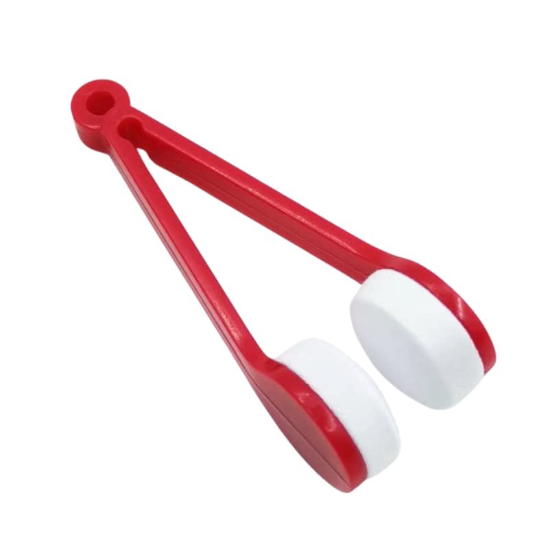 1 x Portable Microfibre Glasses Lens Cleaner [Red]