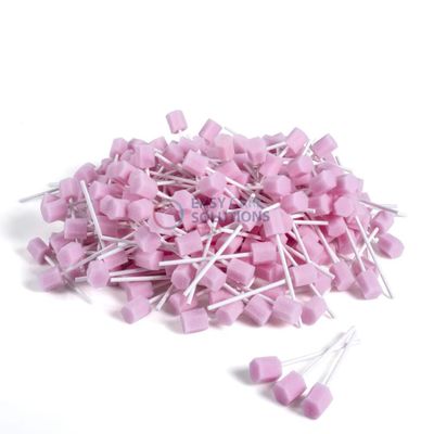 250 x Easy Care Solutions Oral Pink Swabs | Disposable Pink Oral Foam Swabsticks | Mouth Cleaning Stick Swab | Pack of 250 (1 Pack of 250)
