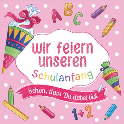 20 Napkins "Our First Day of School" Pink for School for Girls | First Day of School | Table Decoration | Schn, dass Du bei bist, German Production 33 x 33 cm