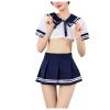 Aaoehiewp Cosplay Women with T-String Costume Sexy Lingerie Sexy Set Fishnet Bodysuit Lingerie for Women Blue view 1
