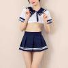 Aaoehiewp Cosplay Women with T-String Costume Sexy Lingerie Sexy Set Fishnet Bodysuit Lingerie for Women Blue view 3