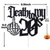 Hequoyer Black Glitter Death to My 20's Cake Topper, Rip My Twenties Cake Decoration, Happy 30th Birthday Party Decorations Supplies view 2