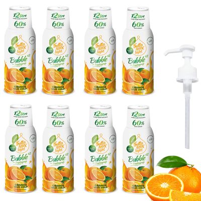 8 Pack - FruttaMax Sugar-Free Orange Syrup  60% Real Fruit | Low-Calorie Drink Syrup for Soda Makers, Cocktails & Desserts  8x500ml