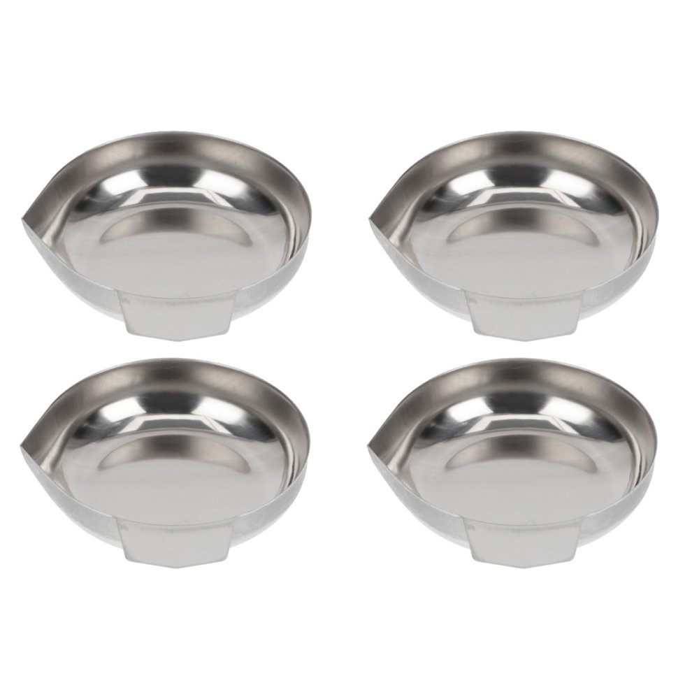 Cabilock 4 pcs Powder Pans Weighing Boats Scale Pan Metal Weighing Dishes for Reloading Scale
