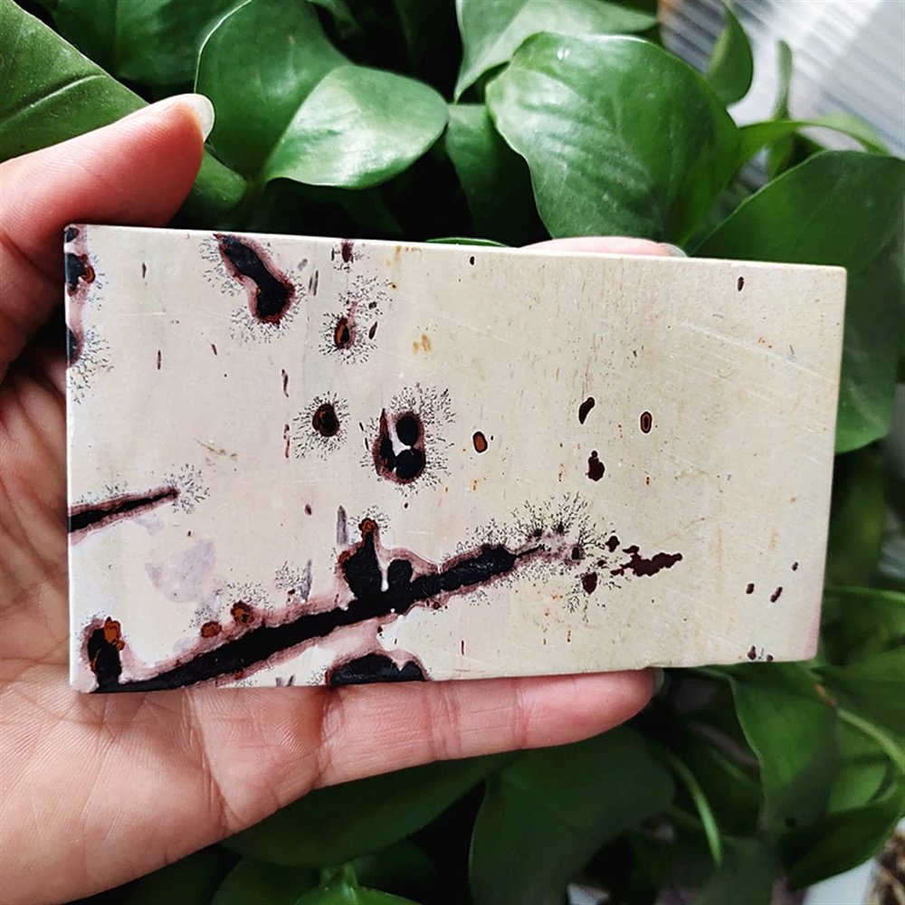 Kigauru Natural crystal rough Natural Stone Drawing Stone Tablet Collection Home Ornament Chakra Spiritual Meditation Healing (Color : A16 152g 65-115mm)