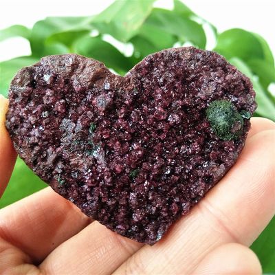 Kigauru Natural crystal rough Natural Mineral Cobalt Calcite Raw Stone Crystal Heart Home Decor Pink and Purple Gemstones Energy Healing (Color : A25 74g)