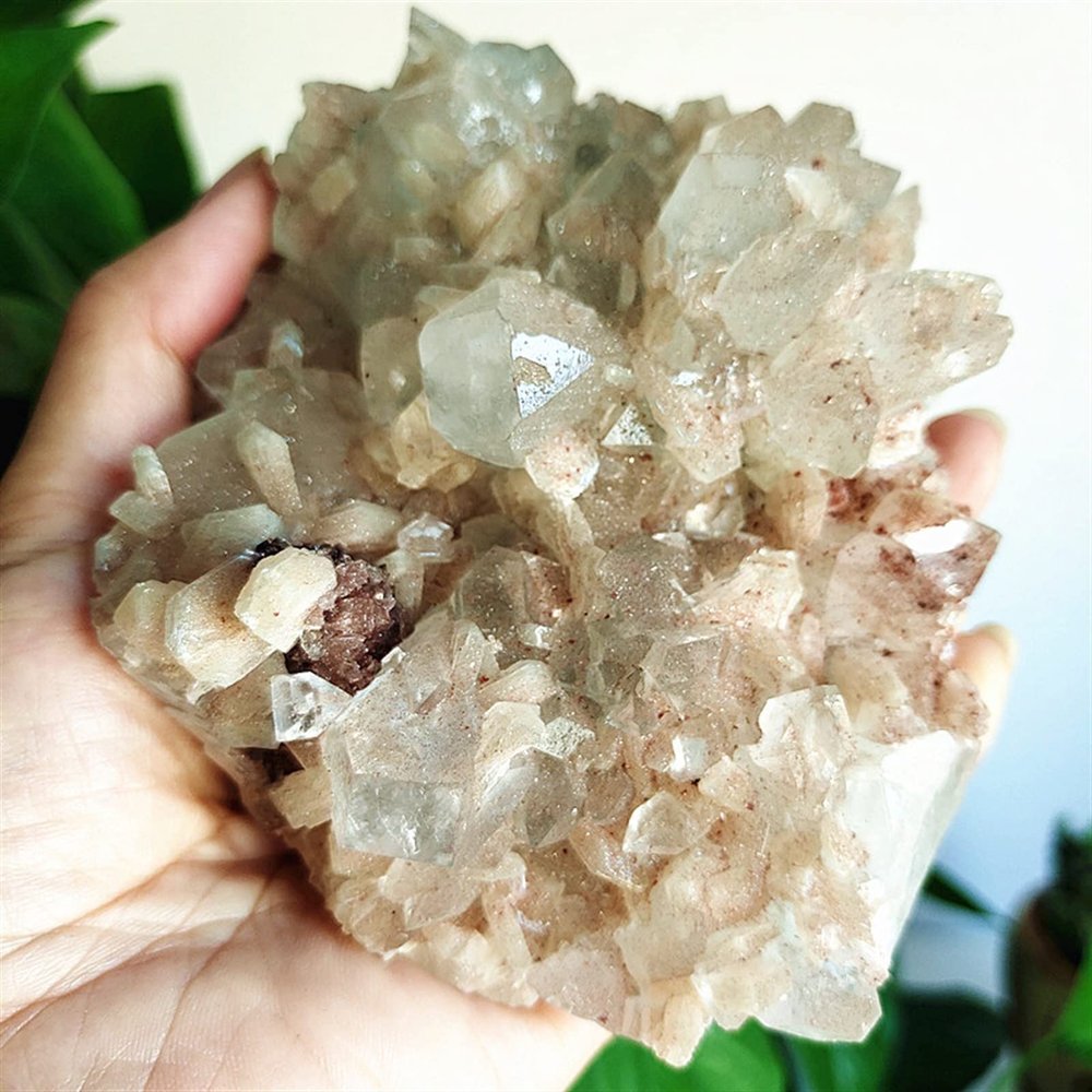 Kigauru Natural crystal rough Natural crystal fish-eye mineral specimens are arranged specimen home decorative stone (Color : A37 586g)