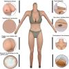 LIFI Crossdressing Silicone Bodysuit E Cup Ankle Length Silicone Breast for Crossdressers Drag Queen Transgender (Color 3, Gel Filling) view 2