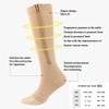 CRETUAO 2 Pair Zipper Women Compression Stockings Burn Fat Socks Open Toe Girl Compression Slim Beauty Leg,Skin Tone,L/XL view 2
