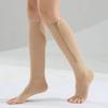 CRETUAO 2 Pair Zipper Women Compression Stockings Burn Fat Socks Open Toe Girl Compression Slim Beauty Leg,Skin Tone,L/XL view 3