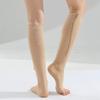 CRETUAO 2 Pair Zipper Women Compression Stockings Burn Fat Socks Open Toe Girl Compression Slim Beauty Leg,Skin Tone,L/XL view 4