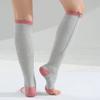 CRETUAO 2 Pair Zipper Women Compression Stockings Burn Fat Socks Open Toe Girl Compression Slim Beauty Leg,Grey,S/M view 4