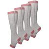 CRETUAO 2 Pair Zipper Women Compression Stockings Burn Fat Socks Open Toe Girl Compression Slim Beauty Leg,Grey,L/XL view 1